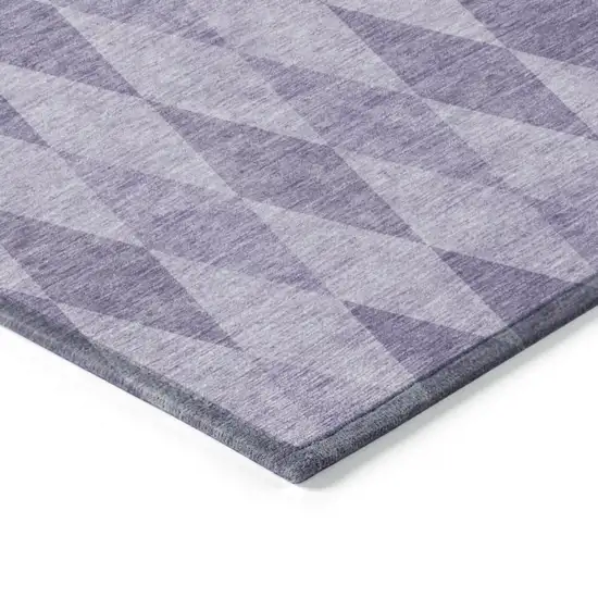 Purple Geometric Washable Non Skid Indoor Outdoor Area Rug Photo 7