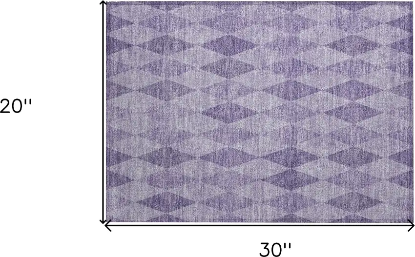 Purple Geometric Washable Non Skid Indoor Outdoor Area Rug Photo 3