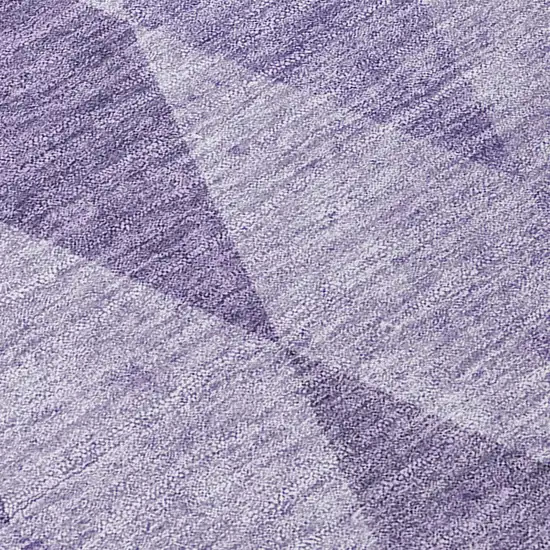 Purple Geometric Washable Non Skid Indoor Outdoor Area Rug Photo 8