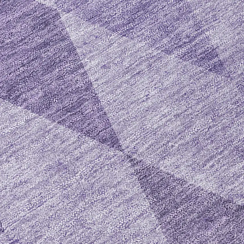 Purple Geometric Washable Non Skid Indoor Outdoor Area Rug Photo 8