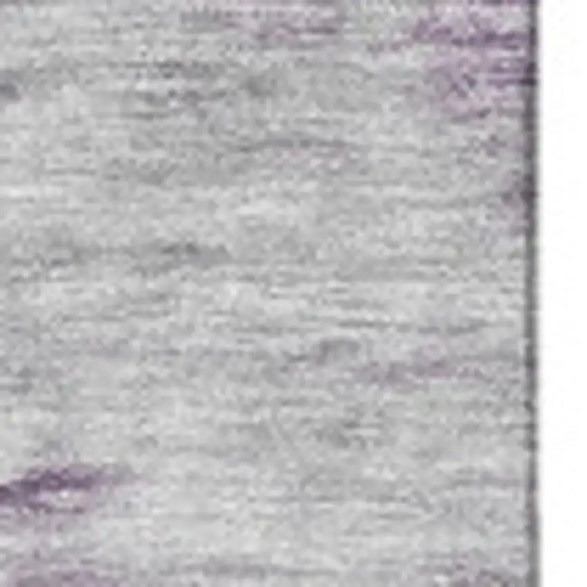 Purple Gold And Ivory Abstract Washable Area Rug With UV Protection Photo 3