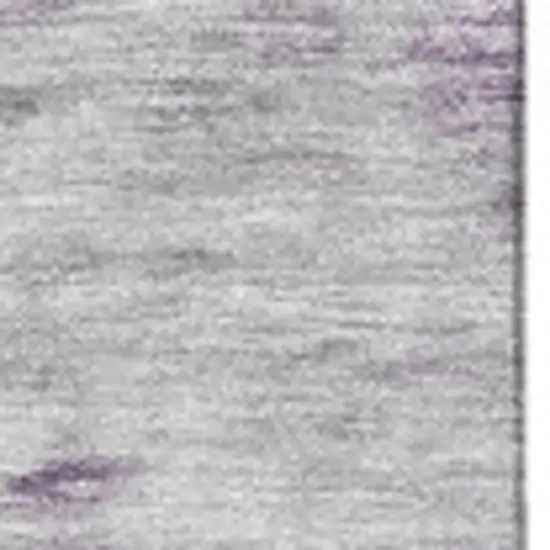 Purple Gold And Ivory Abstract Washable Area Rug With UV Protection Photo 3