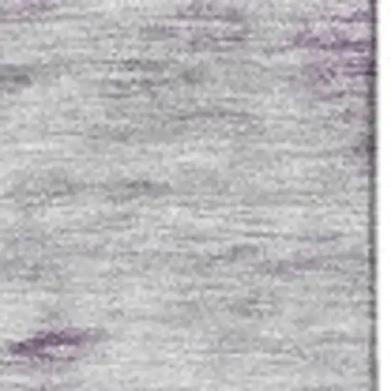 Purple Gold And Ivory Abstract Washable Area Rug With UV Protection Photo 3