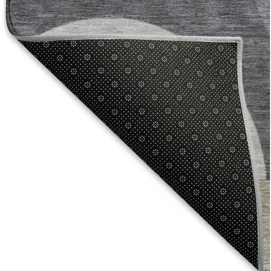 Purple Gray And Beige Geometric Washable Area Rug With UV Protection Photo 6