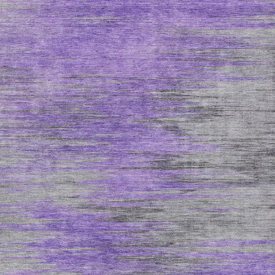 Purple Gray And Charcoal Abstract Washable Indoor Outdoor Area Rug Photo 5