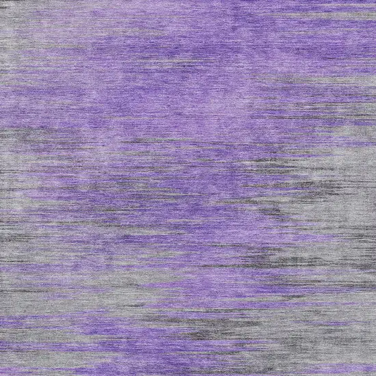 Purple Gray And Charcoal Abstract Washable Indoor Outdoor Area Rug Photo 6