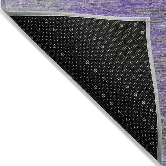 Purple Gray And Charcoal Abstract Washable Indoor Outdoor Area Rug Photo 4