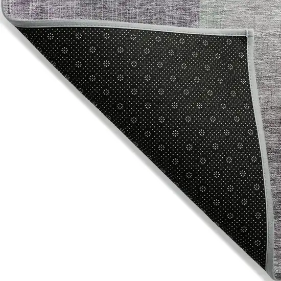 Purple Gray And Green Abstract Washable Indoor Outdoor Area Rug Photo 3