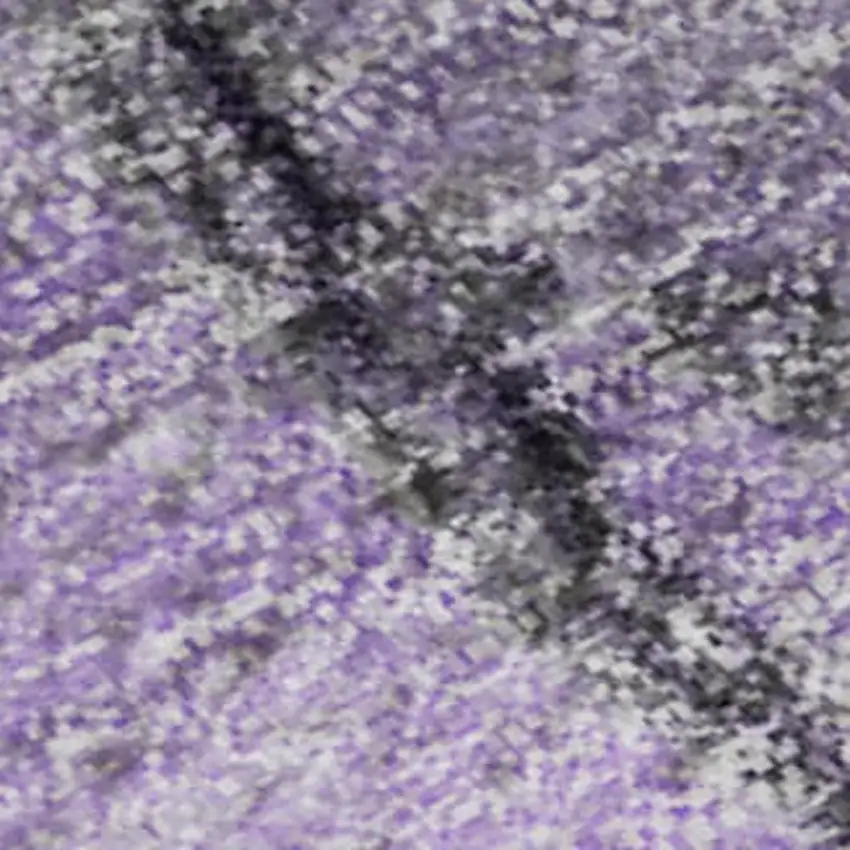 Purple Gray And Ivory Abstract Washable Area Rug With UV Protection Photo 9