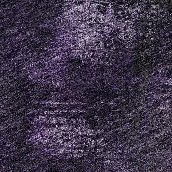 Purple Gray And Ivory Abstract Washable Area Rug With UV Protection Photo 3