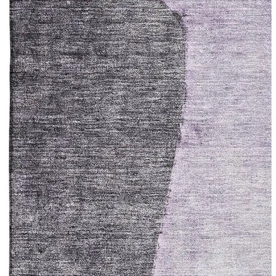 Purple Gray And Ivory Abstract Washable Area Rug With UV Protection Photo 4