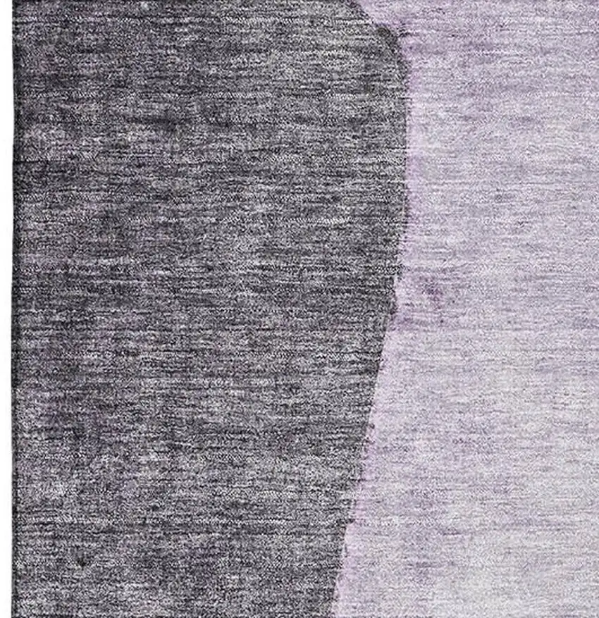 Purple Gray And Ivory Abstract Washable Area Rug With UV Protection Photo 4