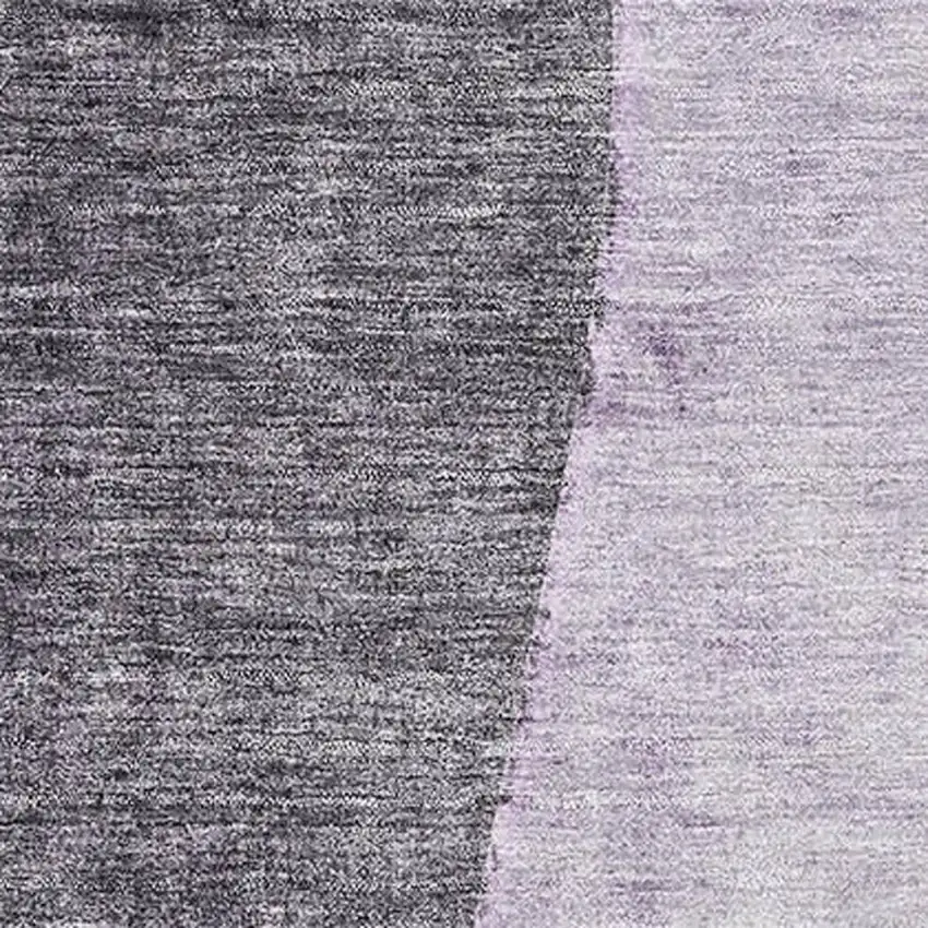 Purple Gray And Ivory Abstract Washable Area Rug With UV Protection Photo 5