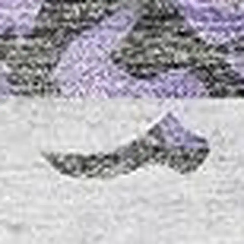 Purple Gray And Ivory Abstract Washable Area Rug With UV Protection Photo 4