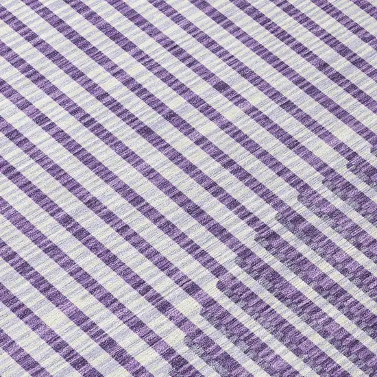 Purple Gray And Ivory Geometric Washable Indoor Outdoor Area Rug Photo 5