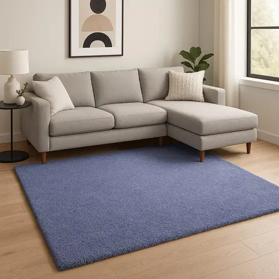 Purple Shag Hand Woven Area Rug Photo 2