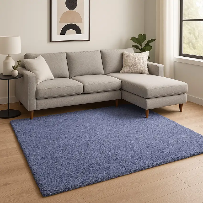 Purple Shag Hand Woven Area Rug Photo 2