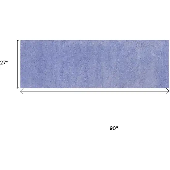 8' Purple Hand Woven Runner Rug Photo 3