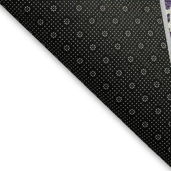 Purple Ivory And Gold Plaid Washable Area Rug With UV Protection Photo 2