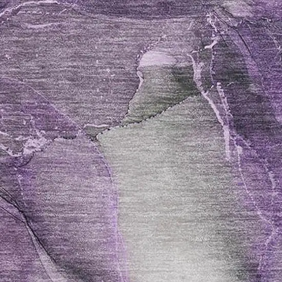 Purple Ivory And Gray Abstract Washable Area Rug With UV Protection Photo 3