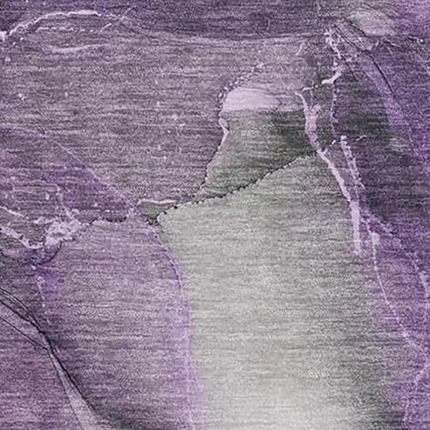 Purple Ivory And Gray Abstract Washable Area Rug With UV Protection Photo 3