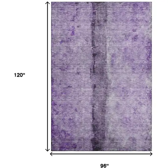 Purple Ivory And Gray Abstract Washable Area Rug With UV Protection Photo 8
