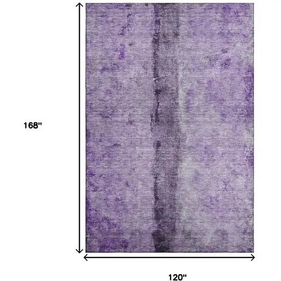 Purple Ivory And Gray Abstract Washable Area Rug With UV Protection Photo 8