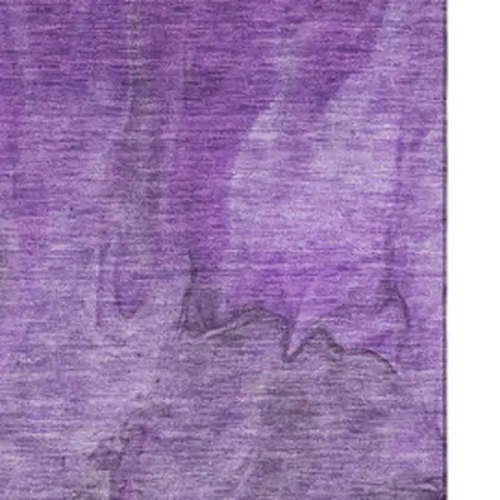 Purple Ivory And Gray Abstract Washable Area Rug With UV Protection Photo 3