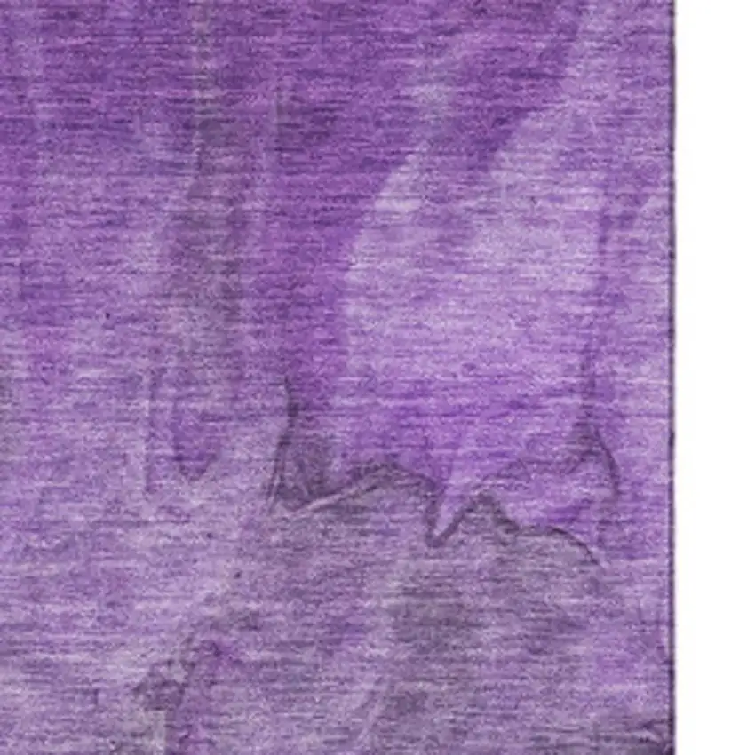 Purple Ivory And Gray Abstract Washable Area Rug With UV Protection Photo 3