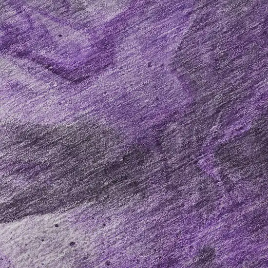 Purple Ivory And Gray Abstract Washable Area Rug With UV Protection Photo 9