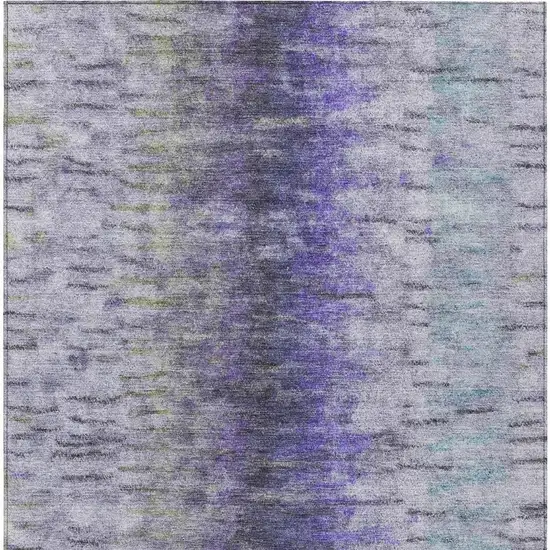 Purple Ivory And Gray Abstract Washable Indoor Outdoor Area Rug Photo 4