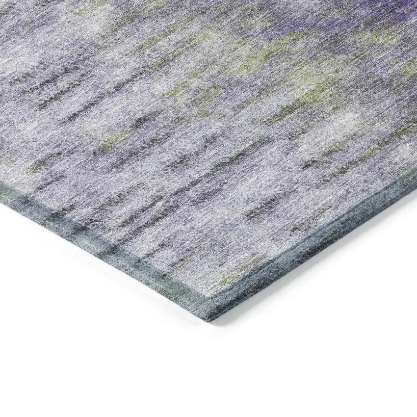 Purple Ivory And Gray Abstract Washable Indoor Outdoor Area Rug Photo 7