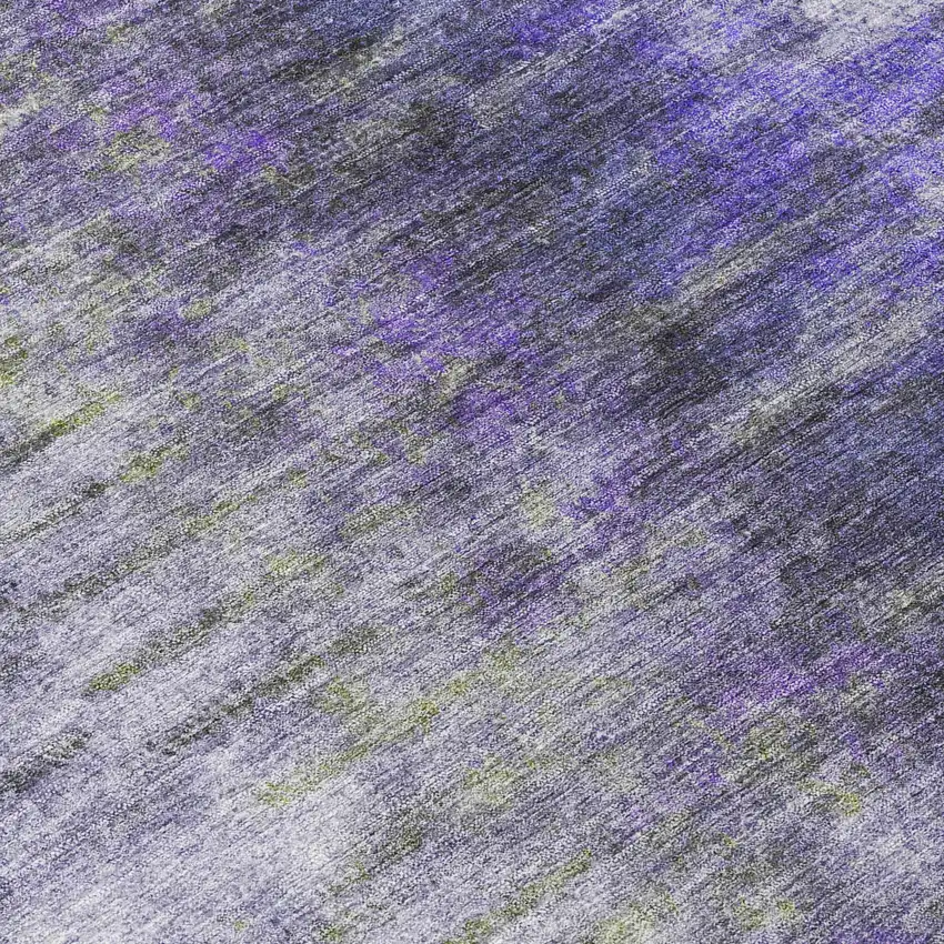 Purple Ivory And Gray Abstract Washable Indoor Outdoor Area Rug Photo 7