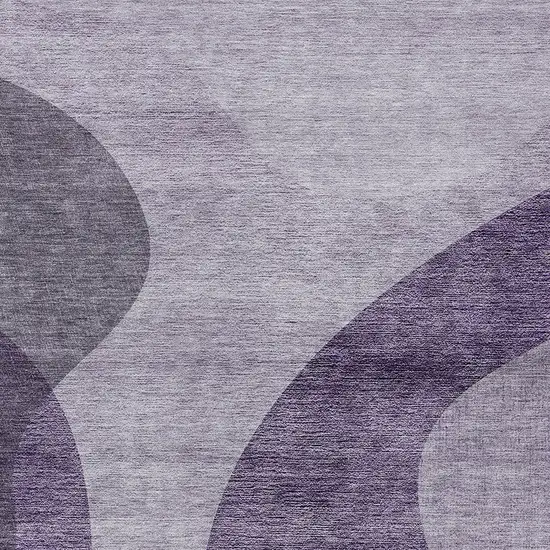Purple Lavender And Eggplant Abstract Washable Indoor Outdoor Area Rug Photo 5