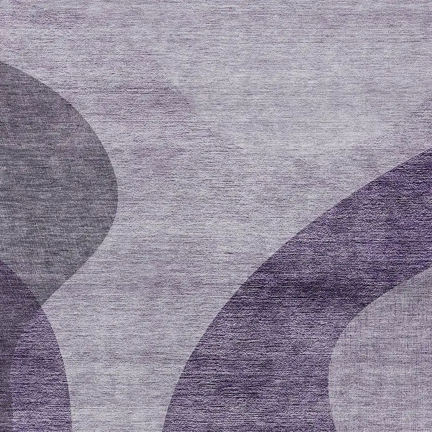 Purple Lavender And Eggplant Abstract Washable Indoor Outdoor Area Rug Photo 5