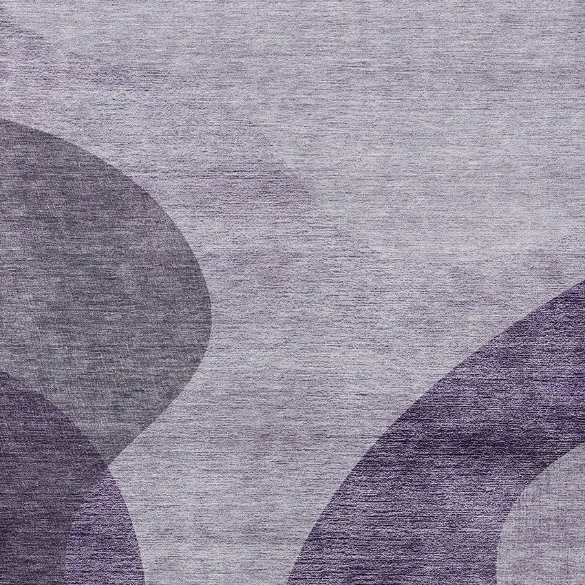 Purple Lavender And Eggplant Abstract Washable Indoor Outdoor Area Rug Photo 5