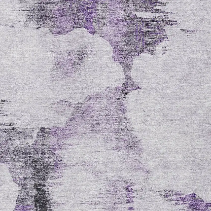 Purple Lavender And Gray Abstract Washable Indoor Outdoor Area Rug Photo 3