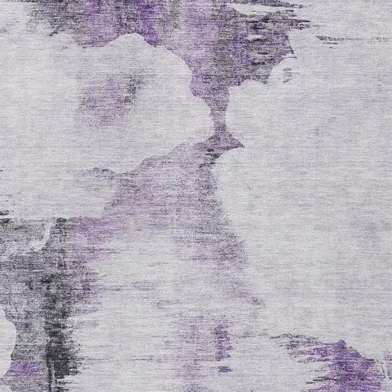 Purple Lavender And Gray Abstract Washable Indoor Outdoor Area Rug Photo 3