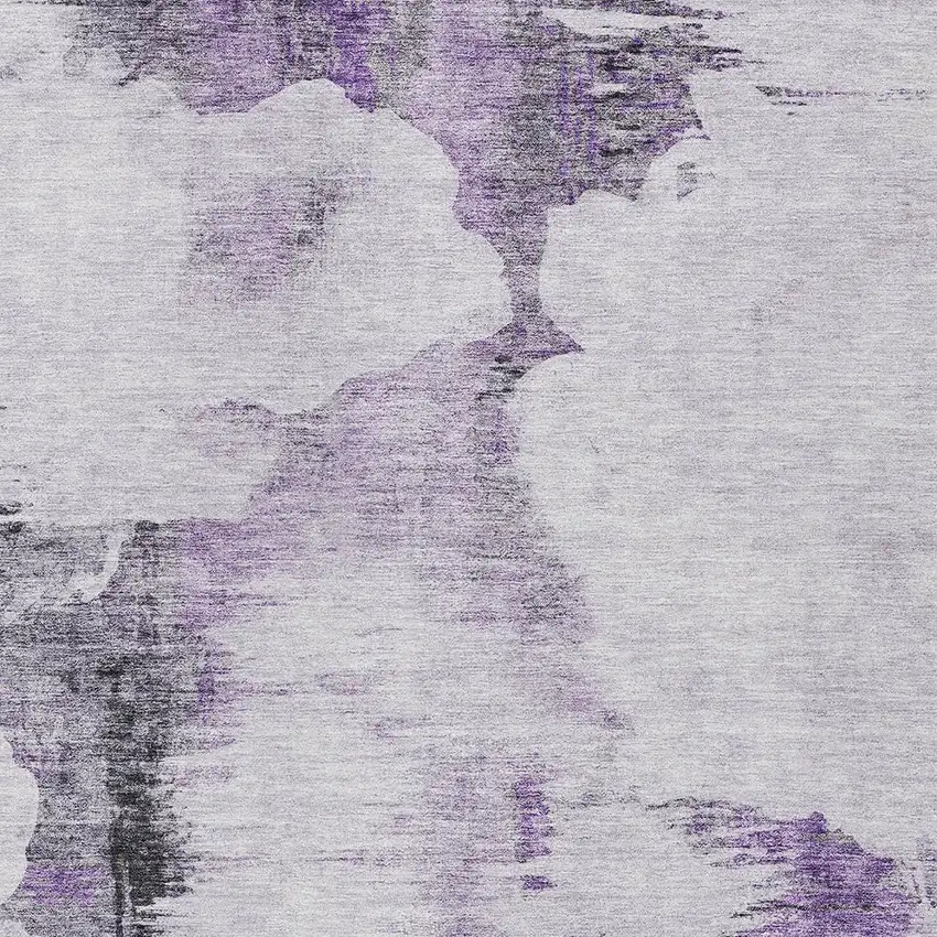 Purple Lavender And Gray Abstract Washable Indoor Outdoor Area Rug Photo 3
