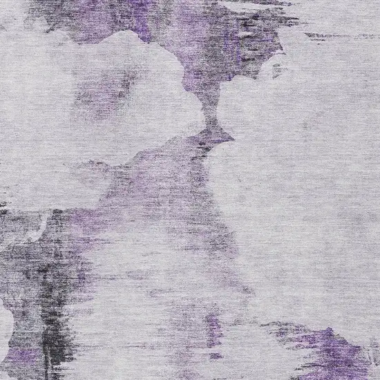 Purple Lavender And Gray Abstract Washable Indoor Outdoor Area Rug Photo 3