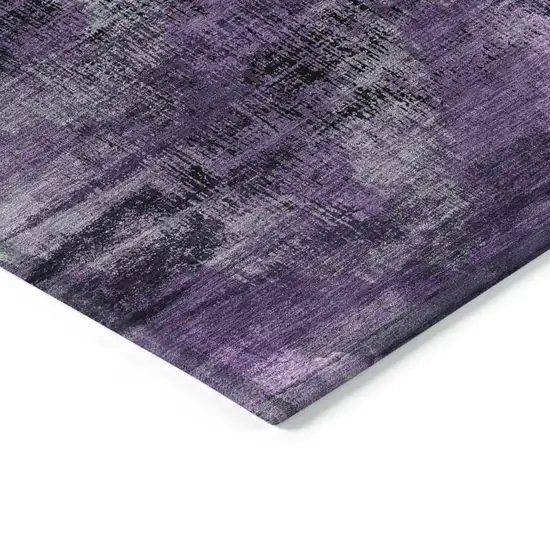 Purple Lavender And Gray Abstract Washable Indoor Outdoor Area Rug Photo 4