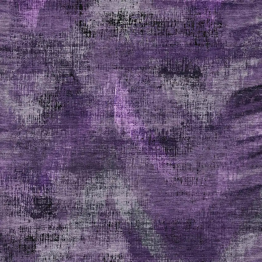 Purple Lavender And Gray Abstract Washable Indoor Outdoor Area Rug Photo 5