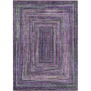 Photo of Purple Lavender And Gray Geometric Washable Indoor Outdoor Area Rug