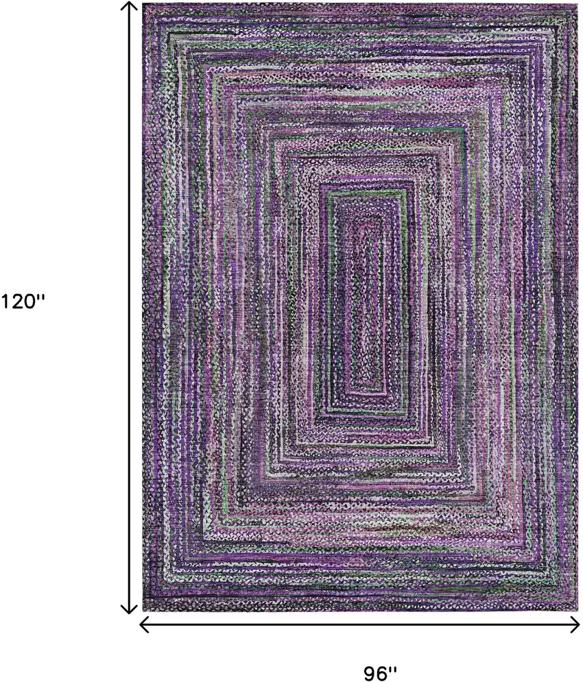 Purple Lavender And Gray Geometric Washable Indoor Outdoor Area Rug Photo 8