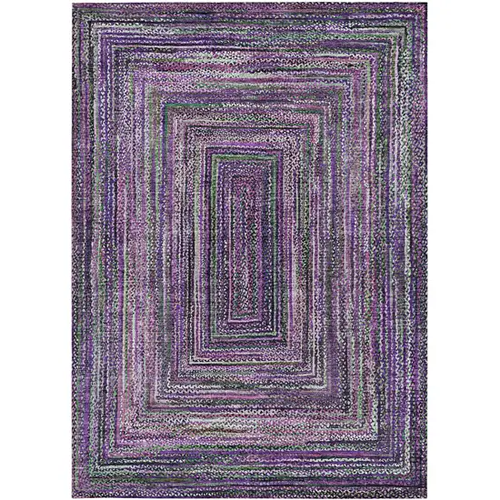 Purple Lavender And Gray Geometric Washable Indoor Outdoor Area Rug Photo 6