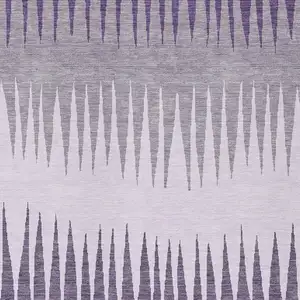 Photo of Purple Lavender And Gray Striped Washable Indoor Outdoor Area Rug