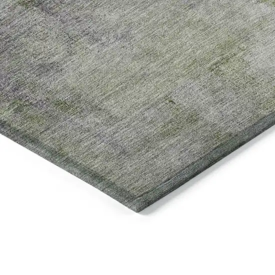 Purple Lavender And Green Abstract Washable Indoor Outdoor Area Rug Photo 5