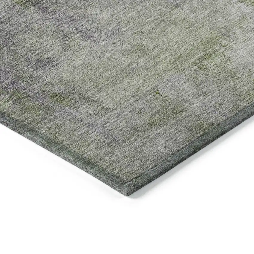 Purple Lavender And Green Abstract Washable Indoor Outdoor Area Rug Photo 5