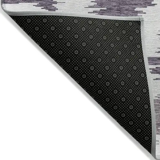 Purple Lavender And Ivory Abstract Washable Indoor Outdoor Area Rug Photo 2