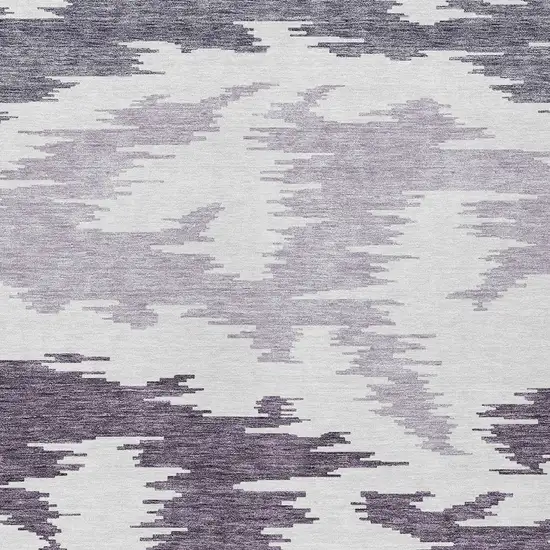 Purple Lavender And Ivory Abstract Washable Indoor Outdoor Area Rug Photo 4